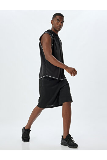 Koton Hooded Sleeveless Stitching Detailed Sports Undershirt