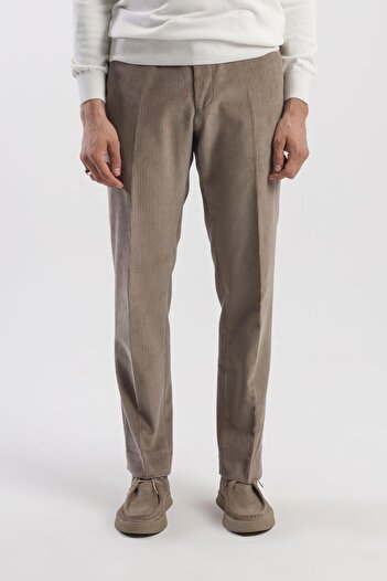 Jakamen Mink Regular Fit 100% Cotton Velvet Trousers