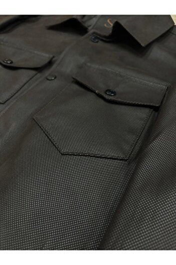 SÜVARİ Καστόρινο καφέ παλτό - Slim Fit και Leather Look