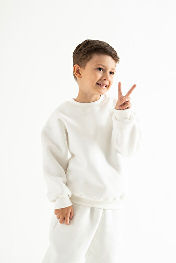 c.c.l. coccolin kids baby clup Παιδικό φούτερ με 3 κλωστές Oversize Basic με Fleece Εσωτερικά