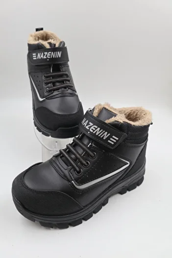 nazenintasarımlar Children's Winter Cold-Resistant Daily Boots with Wool Tape Inside