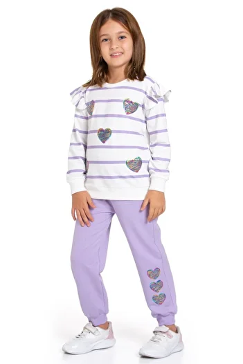 Cici kız Baby Junior New Season Girl's Leopard and Sequin Patterned Children's Set