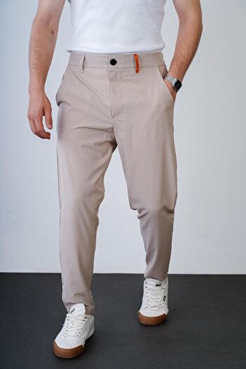 king brich Men's Skinny Fit Pocketed Jogger Pants - Elastic Waist