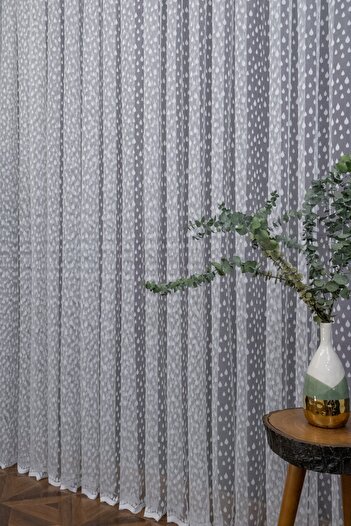 Esse Home Drop Pattern Tulle Curtain, 450x270, Sparse Pleat, 1/2