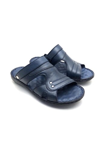 Deritarz Men's Genuine Leather Full Orthopedic Slippers
