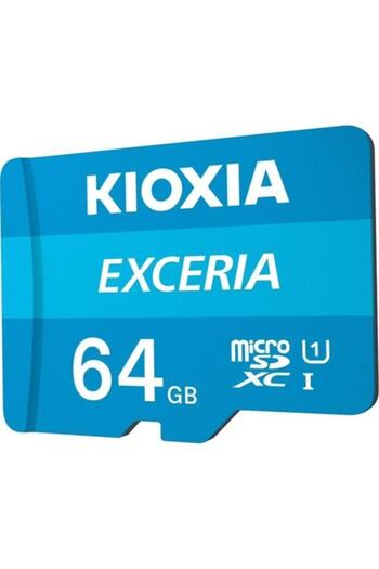 Kioxia 64 جيجابايت Exceria Micro Sdhc Uhs-1 C10 100 ميجابايت-ثانية بطاقة Micro Sd Lmex1l064gg2