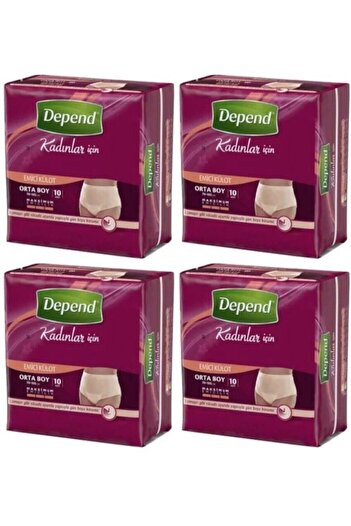 Depend Women's Absorbent Panties Patient Diaper Medium Size Medium Size 40 Pieces
