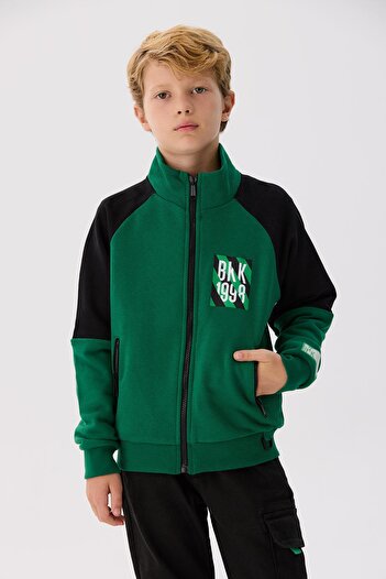 Bikkembergs Bg Store Boy's Green Tracksuit Top