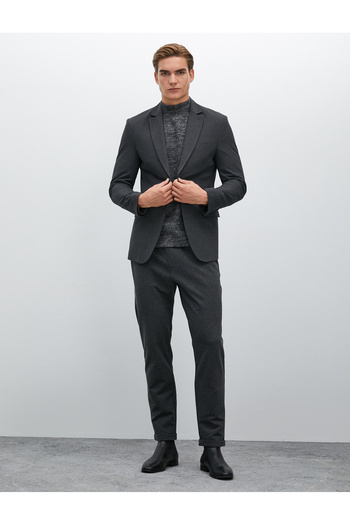 Koton Blazer Jacket Double Pocket Detailed Buttoned