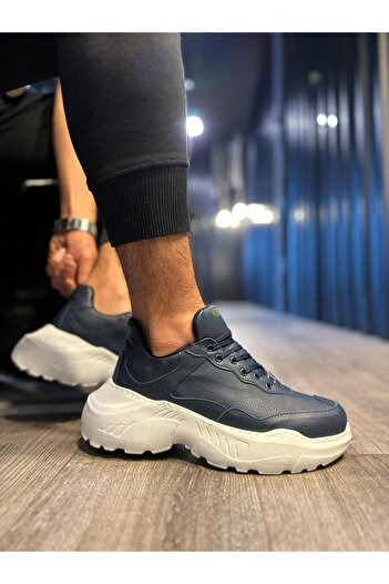 Shine Leather Knack Висока підошва Щоденне взуття N75 Синій