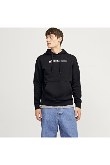 Jack & Jones Μπλούζα JJECORP με κουκούλα και λογότυπο NOOS Erkek