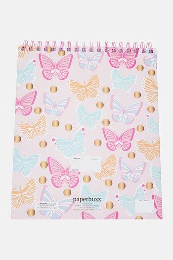 Paperbuzz Sketch Book With 12 Gel Pen Set, Pink Combo