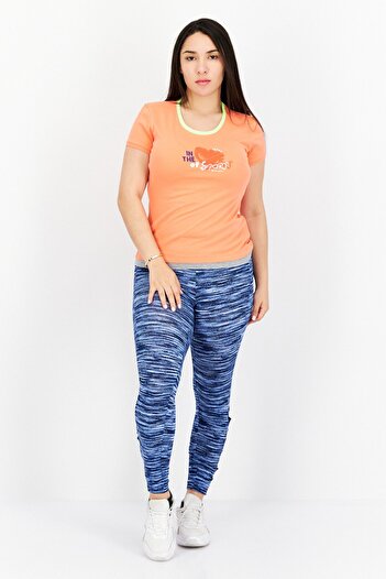 Champion Women Sportswear Fit Short Sleeves Running T-Shirt, Orange Combo