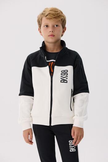 Bikkembergs Bg Store Boy Beige Tracksuit Top