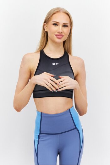 Reebok Women Sportwear Fit Sleeveless Running Crop Top, Black