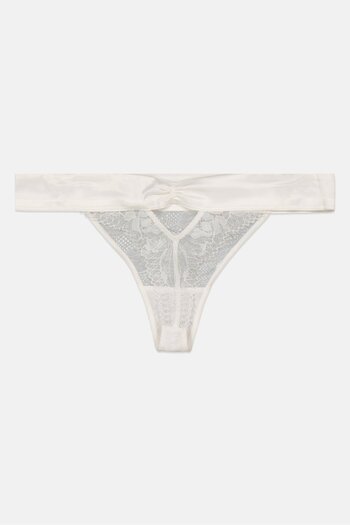 Etam Women Textured Pull On Panty, White
