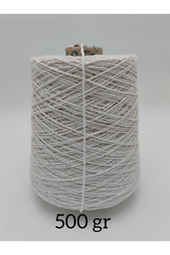 kumasfabrik (500 Gr) Cotton Hand Knitting Yarn-Cotton Yarn-Punch Yarn-Hand Knitting Yarn-Motif Yarn/ Ecru Color