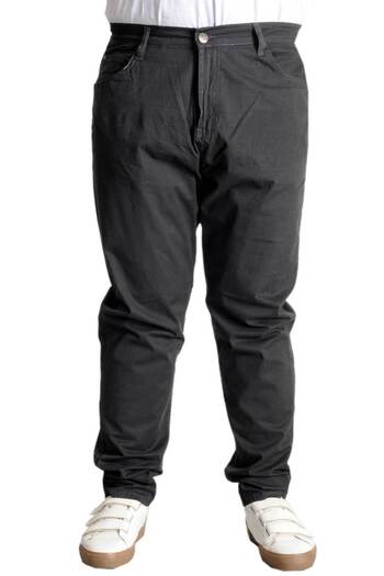 ModeXL Milano Classic 20902 - Linen 5 Pocket Large Size Trousers Anthracite