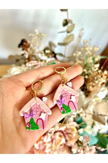 TREND Cute Halloween Ghost House Christmas Collection Polymer Earrings