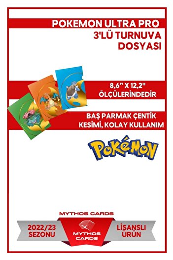 Mythos Cards Ultra Pro Pokemon - 3-Piece Tournament File Set