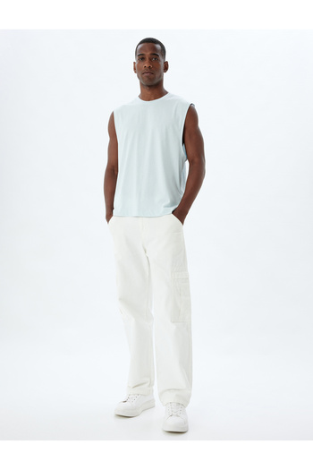 Koton Crew Neck Cotton Basic Sleeveless T-Shirt