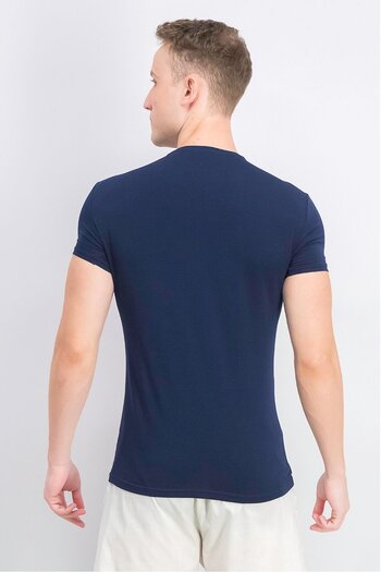 Iceberg Men Round Neck Short Sleeve T-shirt, Navy