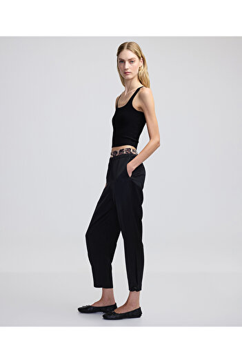İpekyol Leopard Pattern Mix Pants