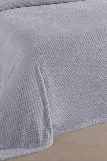 LADYNİL Softy Double Bedspread |   Wellsoft Blanket 220 X 230cm 2 Pieces Throw Pillow Cover 45X45Cm Grey