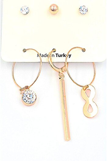 Monalisa Home Rose Color Mixed Multiple Earrings