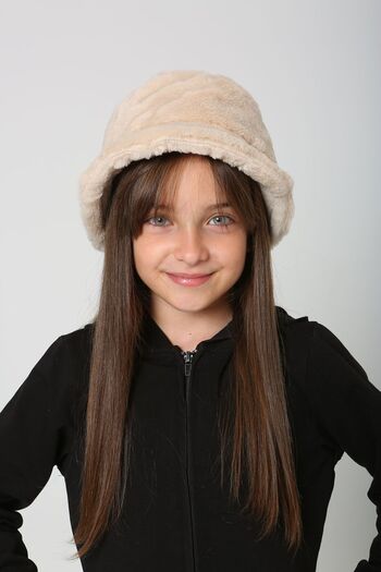 REMSA Plush Bucket Kids Hat - Rkş-Ç-01-Beige