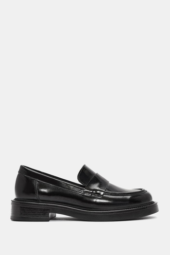 Bestyle Marty Women's Black Genuine Leather Loafer
