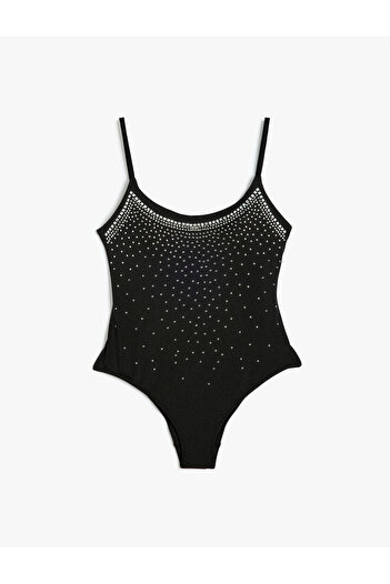 Koton Stoned Swimsuit Thin Strap Slim Fit