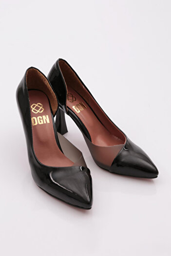 DGN 0653-22y Women's Pointed Toe, Low-cut, Side Transparent Long Heeled Shoes