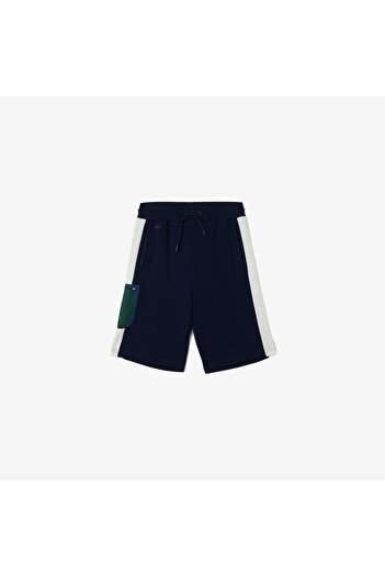 Lacoste Erkek Relaxed Fit Renk Bloklu Lacivert Şort