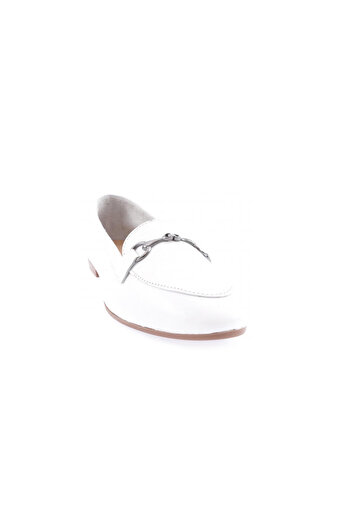 DGN Women's Iron Buckle Loafer White 12232110