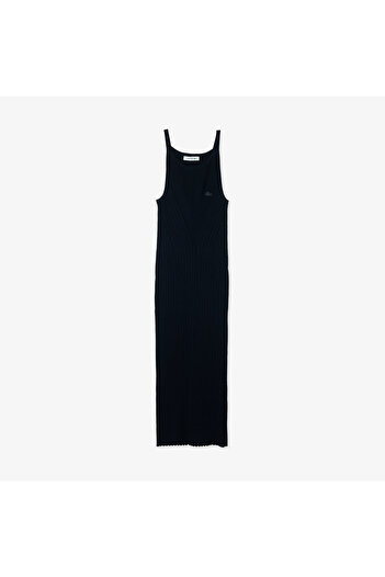 Lacoste Kadın Straight Fit Lacivert Elbise
