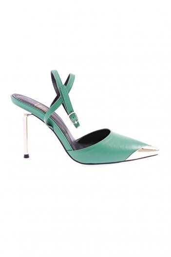 DGN K5051 - Thin Heeled Low-Cut Pointed Toe Women's Shoes, Ankle Strap