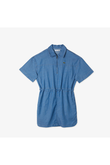 Lacoste Kadın Straight Fit Denim Mavi Elbise
