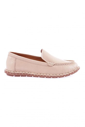 DGN 603-23y Women's Sewing Detailed Loafer Shoes