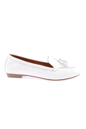 DGN Women's Zenne Loafer with Tassel Accessories Genuine Leather White 21532110