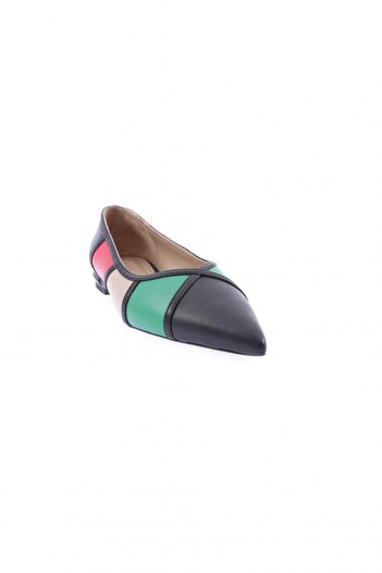 DGN 2042-23Y Women's Colorful Pointed Toe Ballerinas