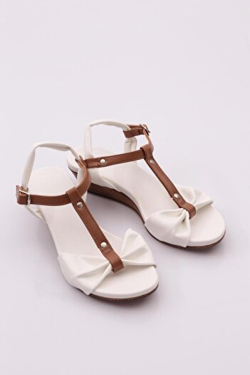 DGN White Wedge Heel Women's Sandals - 26233138