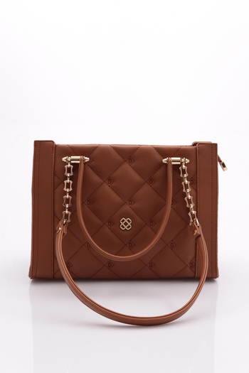 DGN Dark Tan Women's Chain Bag - 7683437