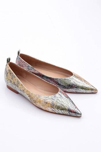 DGN Yellow Pointed Toe Women's Ballerinas