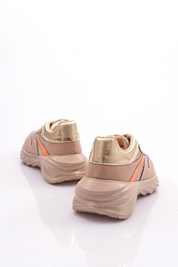 DGN Kadın Bağcıklı Sneaker Ayakkabı Bej 85133410