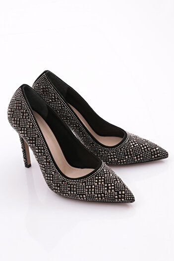 DGN Women's Stone Detailed Heeled Shoes