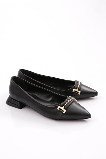 DGN Women's 2885 Model Ballerinas with Metal Accessories