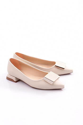DGN 2811 Model Women's Square Buckle Ballerinas