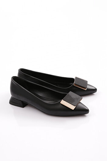 DGN 2811 Model Women's Square Buckle Ballerinas