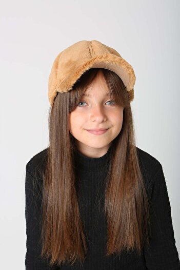 REMSA Rkş-Ç-06 Camel Kids Plush Cap Hat